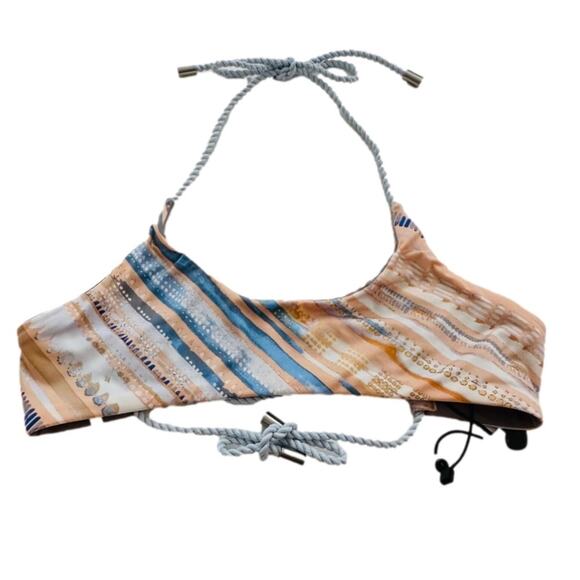 Dolce Vita Bikini Swimsuit Top Cloud Pastel Reversible Halter Bikini Top Size XS - Picture 1 of 11